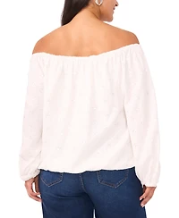 Vince Camuto Plus Off-The-Shoulder Bubble Sleeve Top