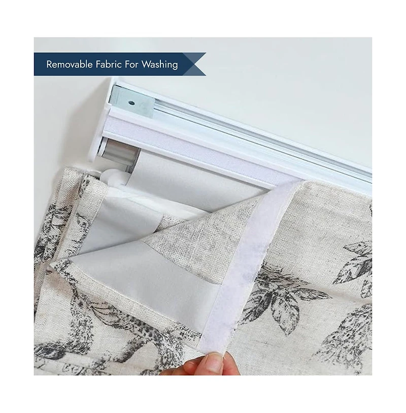 Shadisfy Peacock 100% Blackout Dual Layered Pull-Down Roman Shade for Windows