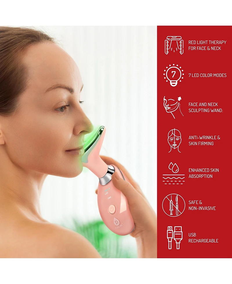 Pursonic Complete At-Home Facial Spa Bundle – Facial Steamer, 7-in-1 Led Light Therapy Device & Hydrocolloid Pimple Patches