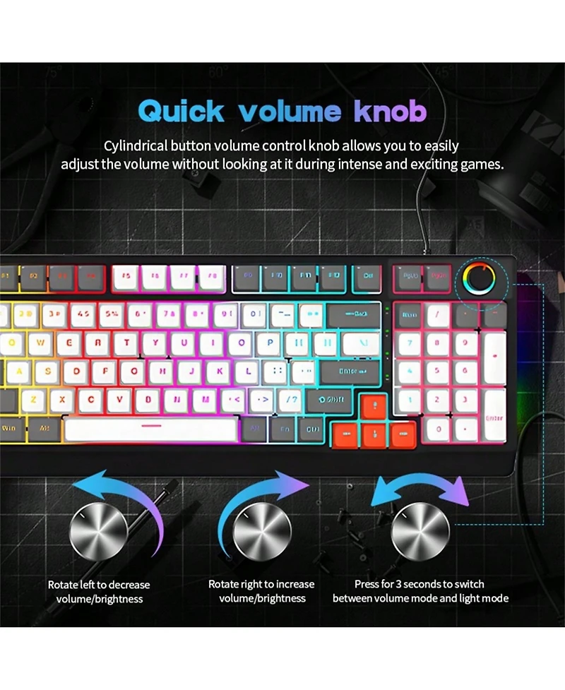 Gaming Keyboard And Mouse Combo, Rgb Lights, Usb Wired Keyboard And Mouse Set, Lightweight And Easy To Use, Mechanical Feeling For PS4 Pc Laptop,Black