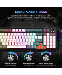 Gaming Keyboard And Mouse Combo, Rgb Lights, Usb Wired Keyboard And Mouse Set, Lightweight And Easy To Use, Mechanical Feeling For PS4 Pc Laptop,Black