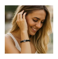PawZee Ebony Paw Print Charm Bracelet