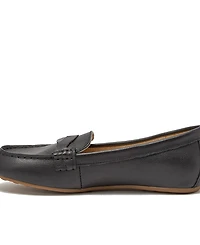Lands' End Women's Wide Width Comfort Suede Leather Slip On Loafer Shoes