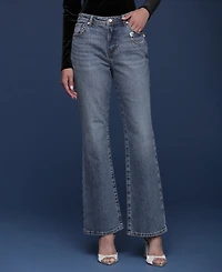 Avec Les Filles Women's Mid Rise Bootcut Jeans