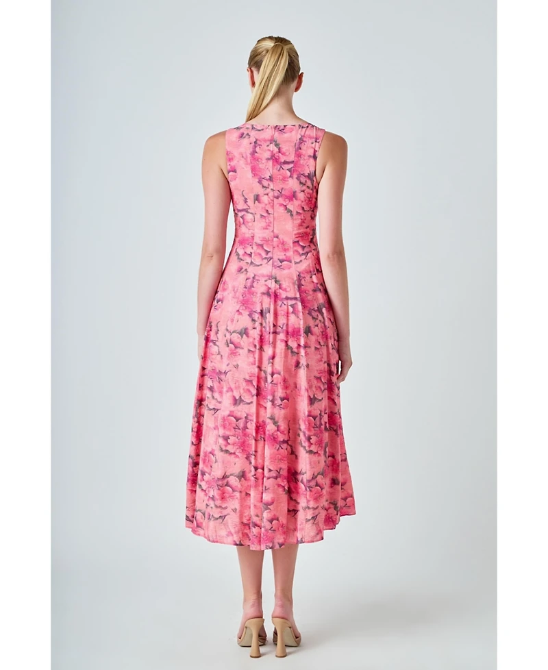Endless Rose Women's Floral Print Midi Dress