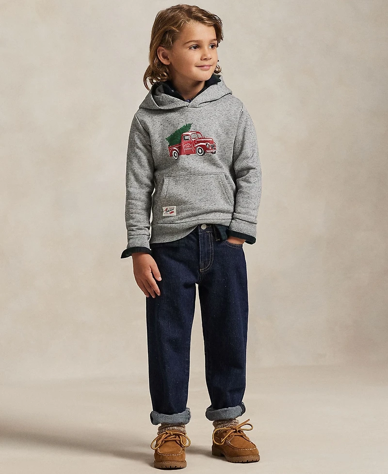 Polo Ralph Lauren Boys 2-7 Truck Printed Long Sleeve Hoodie