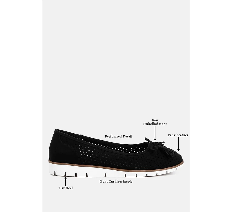 London RagPacer Perforated Leather Ballerinas Women