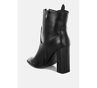 London Rag Hatter Pointed Toe Faux Leather Boots Women