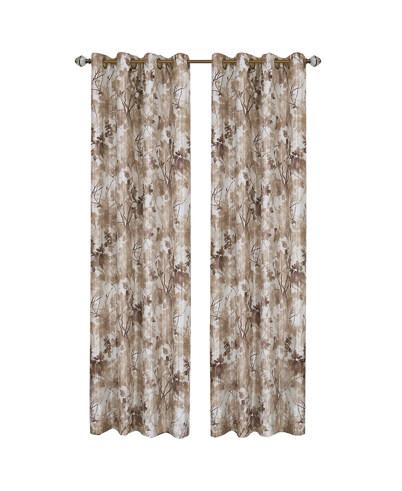 Kate Aurora Country Living 100% Thermal Lined Grommet Top Floral Room Darkening Curtains