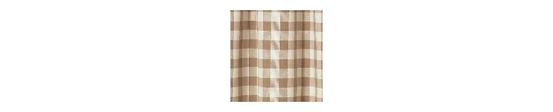 GoodGram Country Farmhouse Linen Gingham Checkered Plaid Cafe Kitchen Curtain Tier And Valance Set