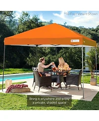 Best Choice Products 12x12ft Easy Setup Pop Up Canopy w/ 1-Button Setup, Wheeled Case, 4 Weight Bags