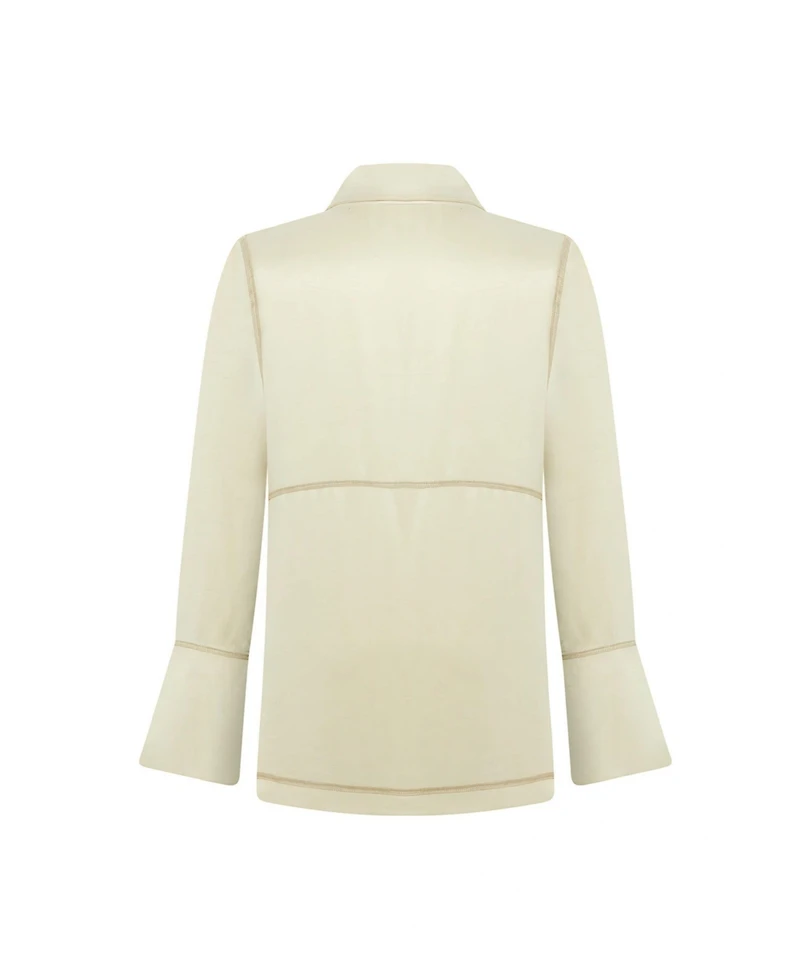 Nocturne Women's Contrast Topstitched Shirt
