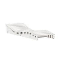 Sun Lounger White Solid pine wood 80.7x27.6x12.4 in Ergonomic