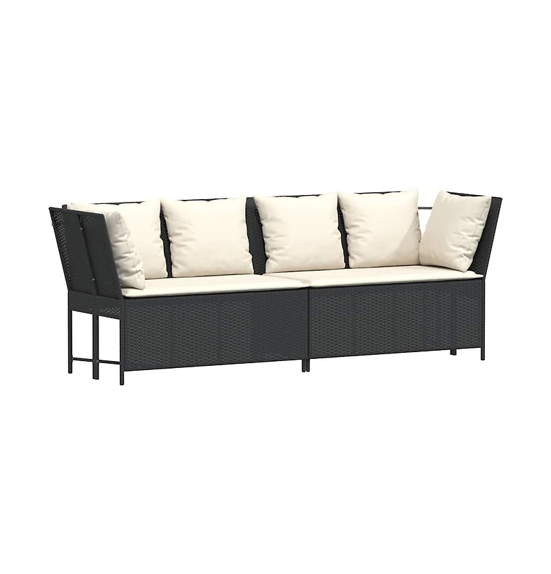 Garden Sofa Black Pe Rattan Large Modular Garden Sofa