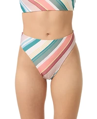 O'Neill Juniors' Equator Stripe Max High Rise Swimsuit Bottoms