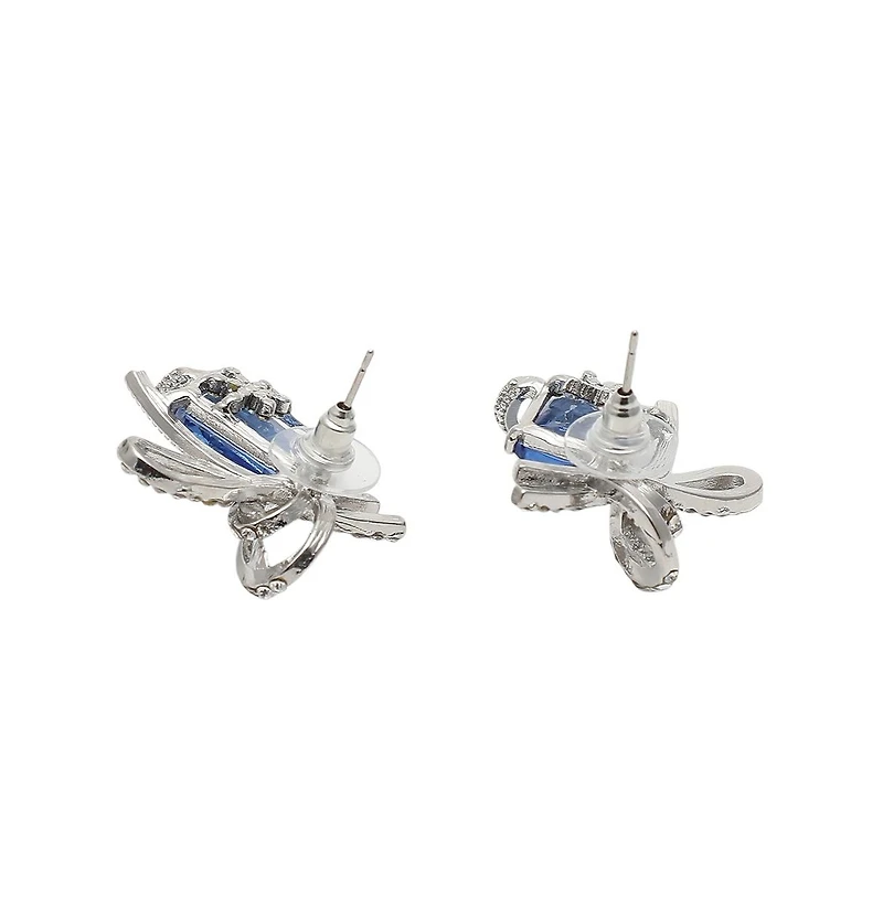 Sohi Crystal-Bow Stud Earrings