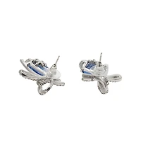 Sohi Crystal-Bow Stud Earrings
