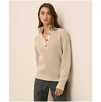 Pact Women's Luxe Knit Henley Sweater