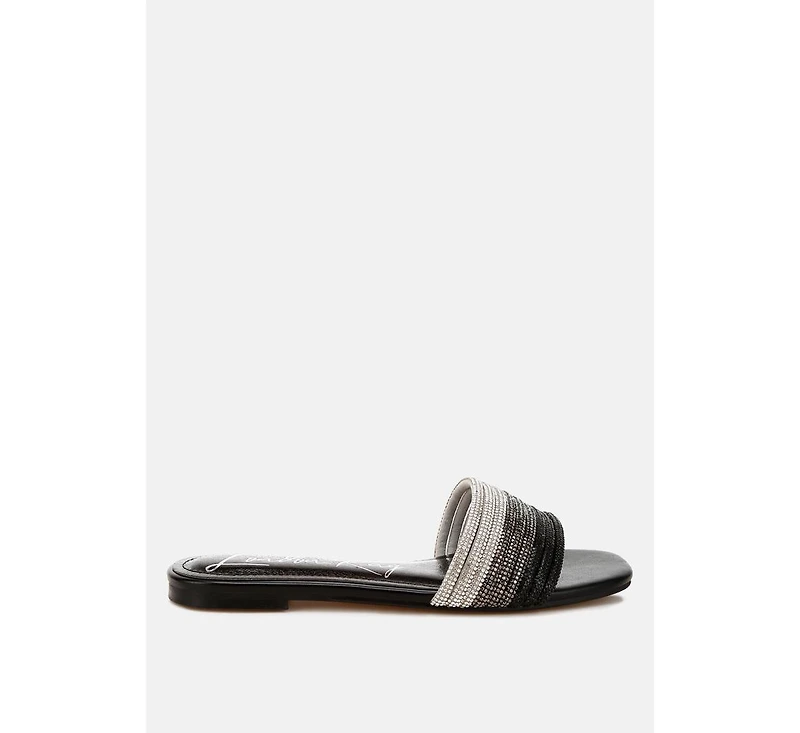 Chrisy Rhinestone Strap Slip On WomenFlats Women