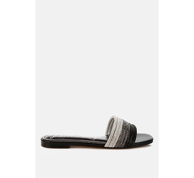Chrisy Rhinestone Strap Slip On WomenFlats Women