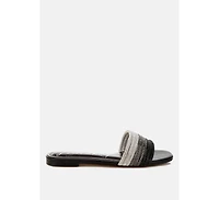 Chrisy Rhinestone Strap Slip On WomenFlats Women