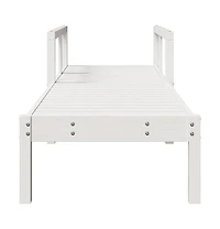 Sun Lounger White Solid Pine Wood 78.5x24.4x21.7 in