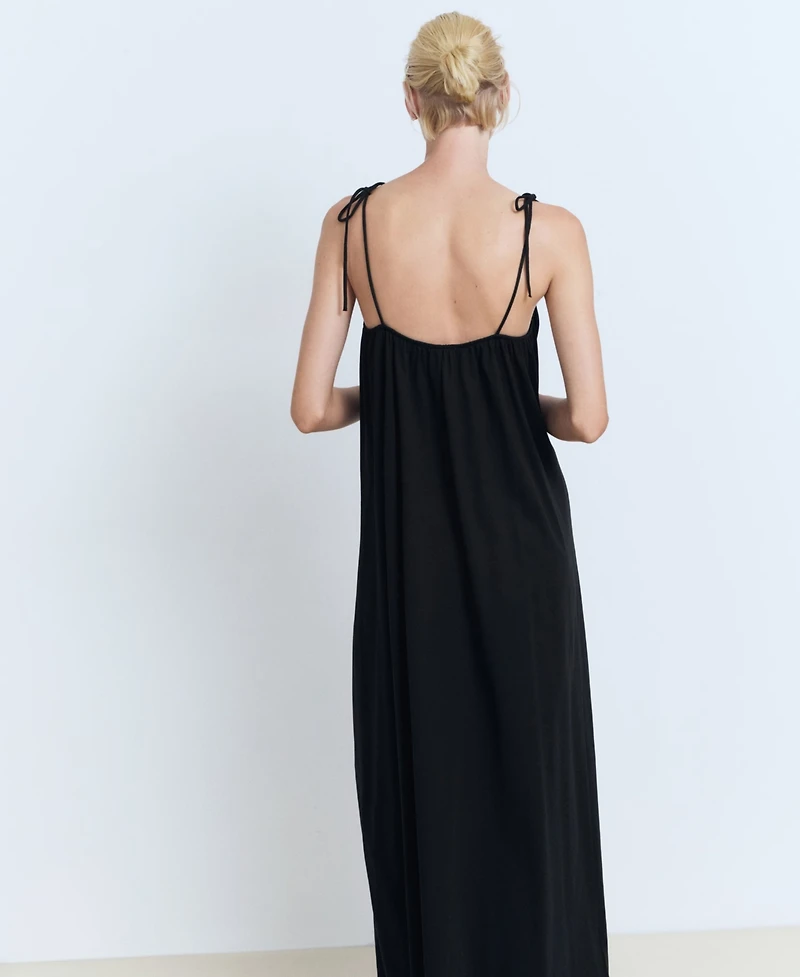 Mango Women's Bow Cotton Dress