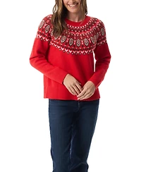 Gloria Vanderbilt Women's Juna Fair Isle Long Sleeves Sweater