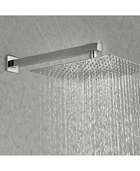 Rainsken 12" Rain Chrome Shower Head Systems Wall Mounted Shower Full Body Coverage Square Shower Head