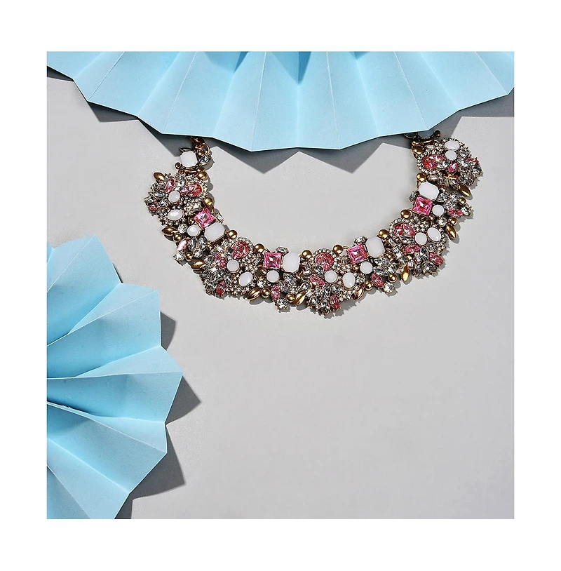 Sohi Silver-Plated Stone Necklace