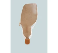 London Rag Mohaya Engraved Metallic Buckle Sandals Women