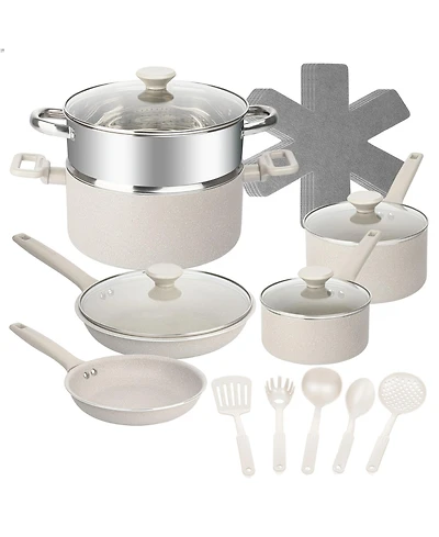 Desert Collection 15-Piece Nonstick Cookware Set
