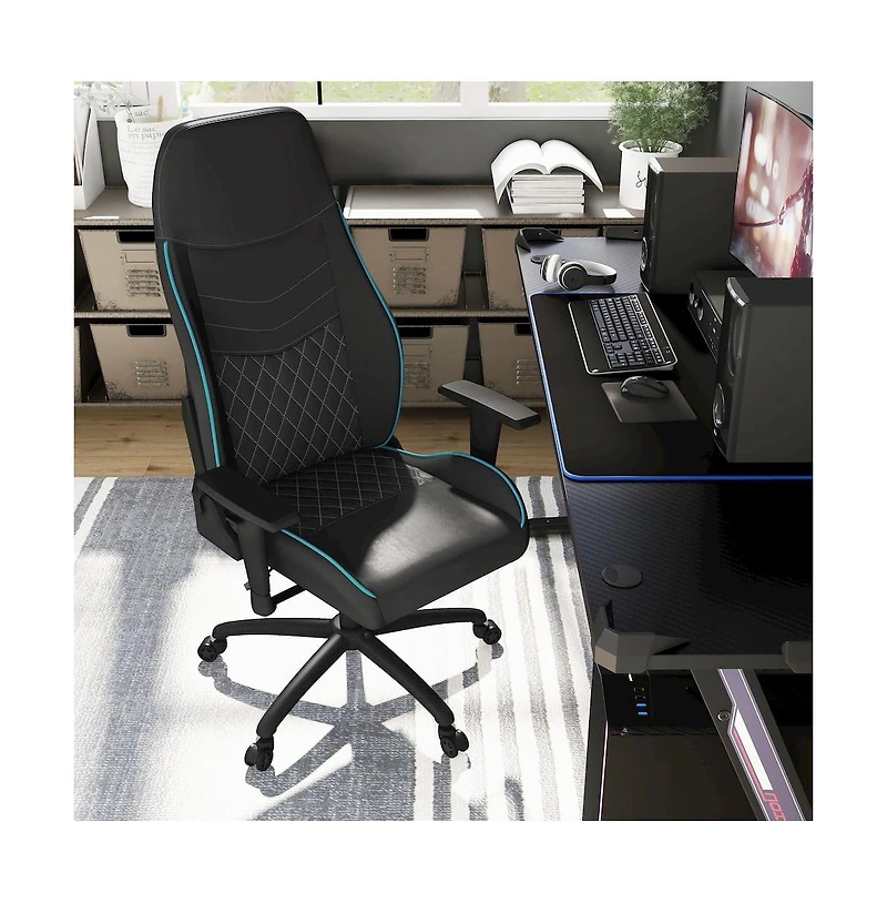 Enitial Star Aguil Faux Leather Adjustable Gaming Chair