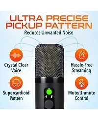 Delton U3000 Usb Microphone, Condenser Mic with Rgb Lights (DRU3000)