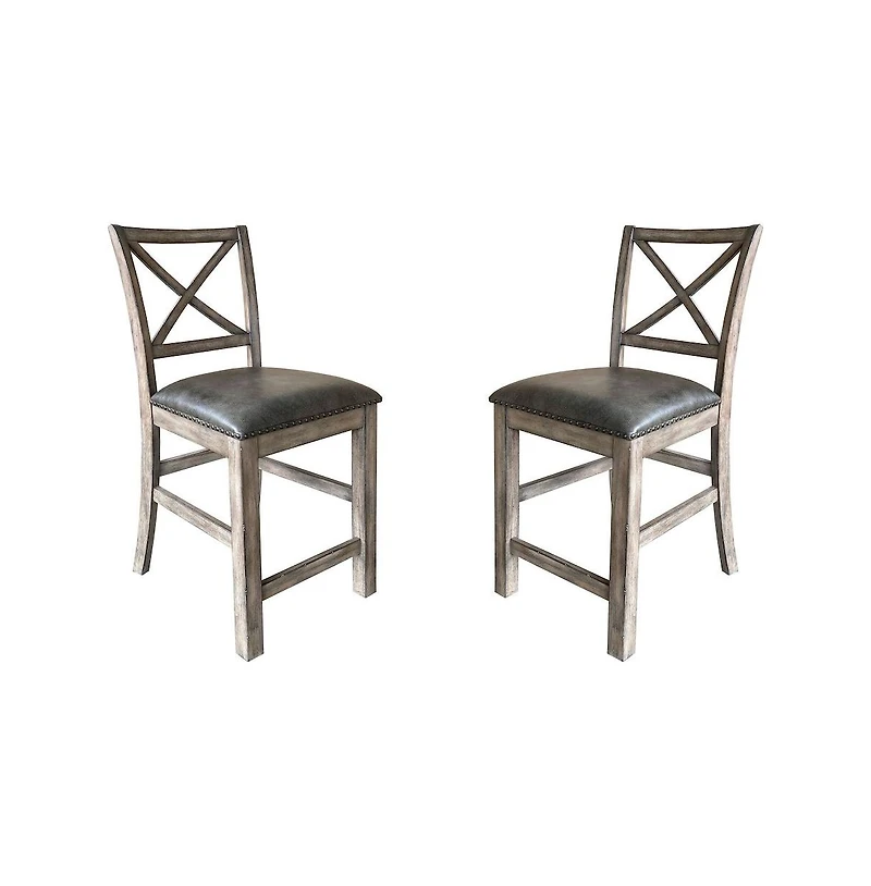 Parker House Furniture Lodge Dining Upholstered Counter Chair Two Pack