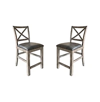 Parker House Furniture Lodge Dining Upholstered Counter Chair Two Pack