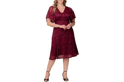 Kiyonna Plus Camille Lace Cocktail Dress