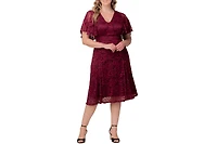 Kiyonna Plus Camille Lace Cocktail Dress