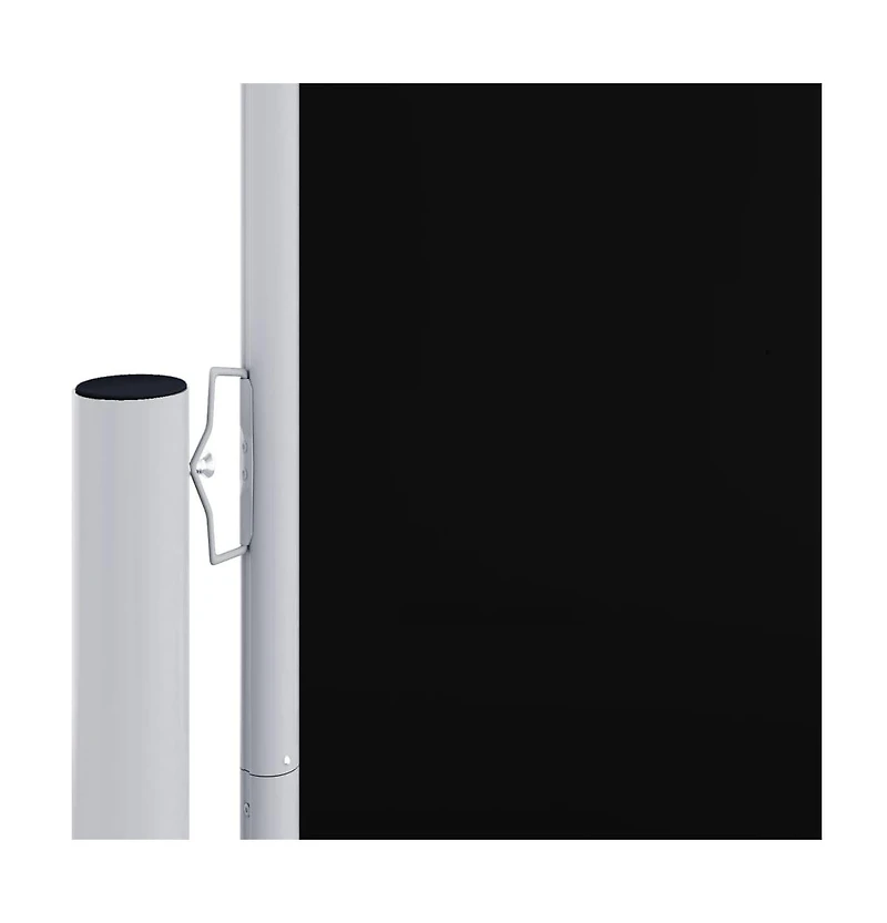 vidaXL Side Awning Black Polyester with Pu coating, steel, aluminum