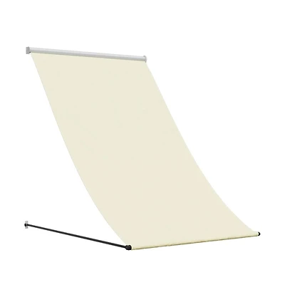 vidaXL Retractable Awning Cream Polyester fabric with Pa coating, Steel