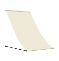 vidaXL Retractable Awning Cream Polyester fabric with Pa coating, Steel