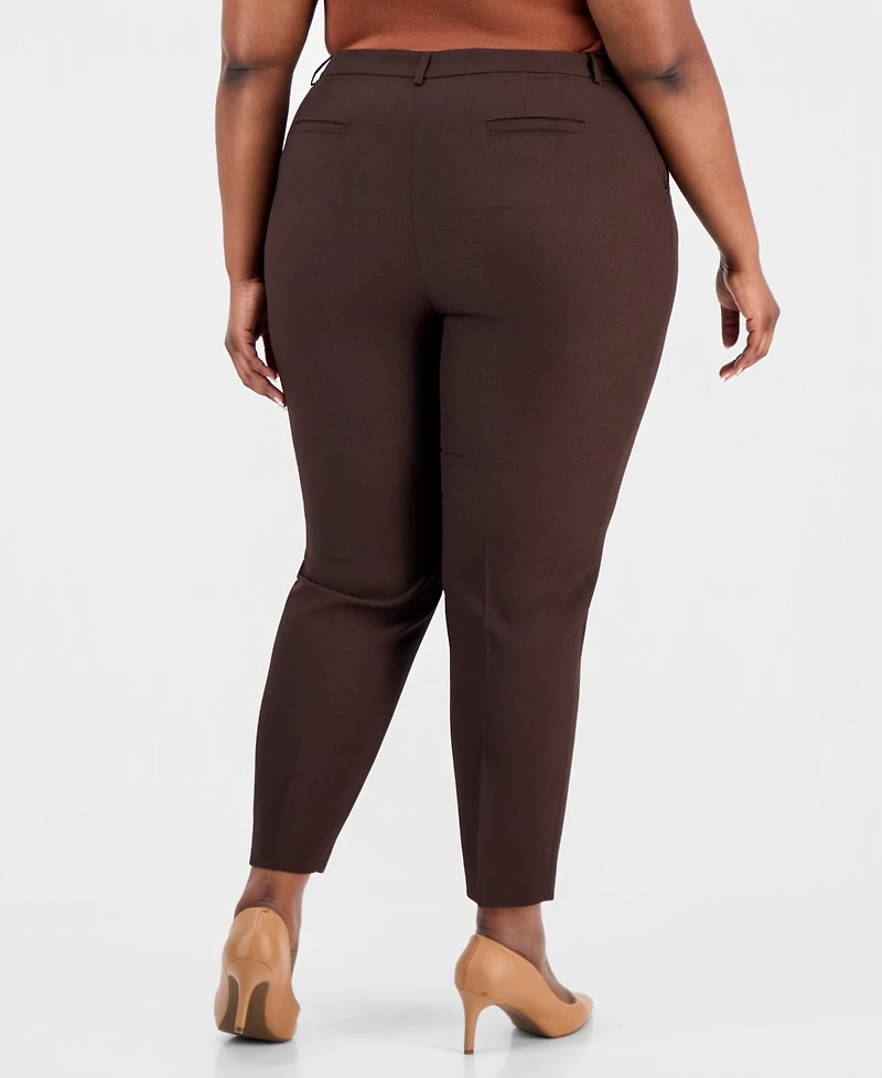 Tahari Asl Plus Mid-Rise Ankle Pants