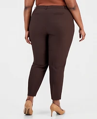 Tahari Asl Plus Mid-Rise Ankle Pants