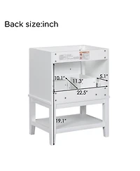 Bathroom Vanity Without Sink Base Only Solid Wood Frame Bathroom Storage Cabinet with Drawer White
