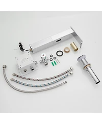 Automatic Sensor Touchless Vessel Sink Faucet Polished Chrome Single Hole Bathroom Faucet with Pop Up Drain