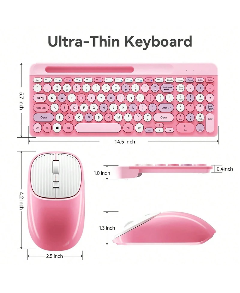 risokeys Retro Wireless Keyboard Mouse Combo