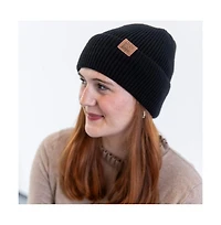 Unisex Ribbed Beanie - Black