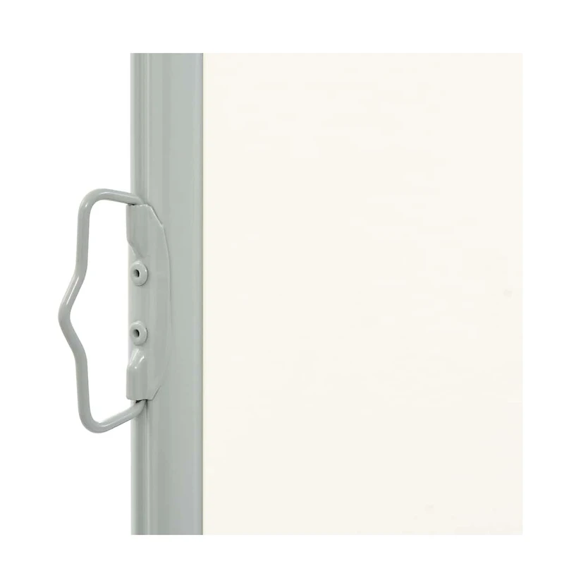 vidaXL Side Awning Cream Polyester, Powder-Coated Iron 47.2 x 118.1 in