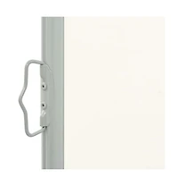 vidaXL Side Awning Cream Polyester, Powder-Coated Iron 47.2 x 118.1 in