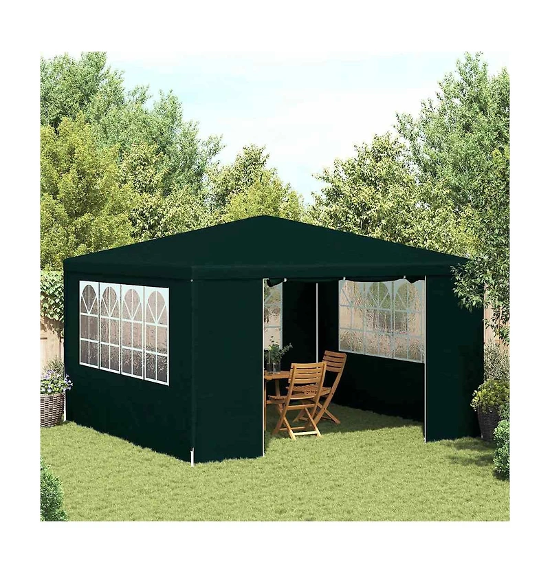 vidaXL Party Tent Green Polyethylene, Steel Large Collapsible
